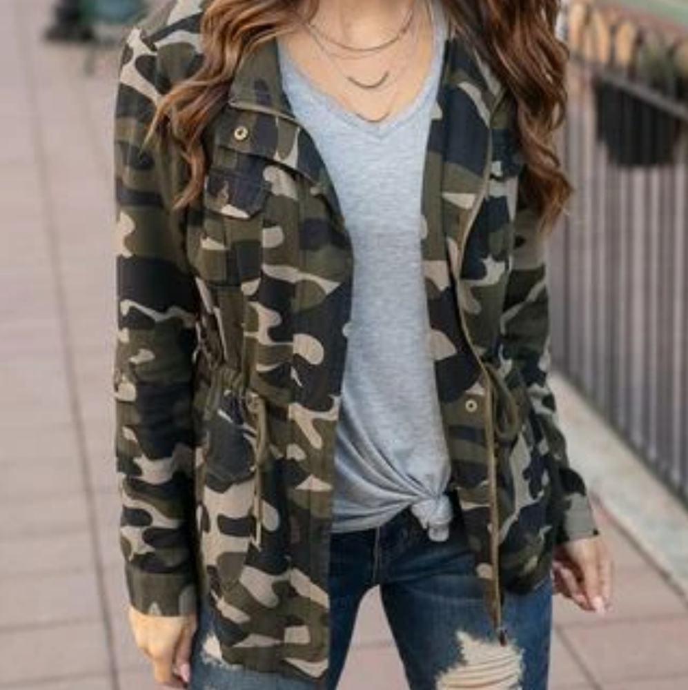 Grace & Lace Camo Cargo Jacket